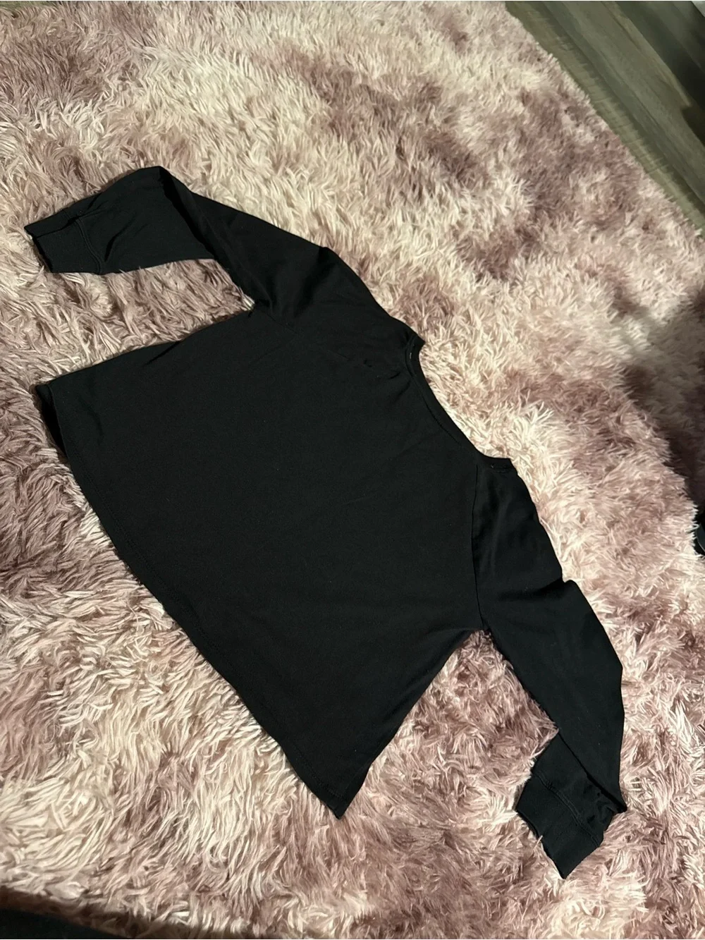 Justice Black Long-Sleeve shirt with Iridescent Graphic